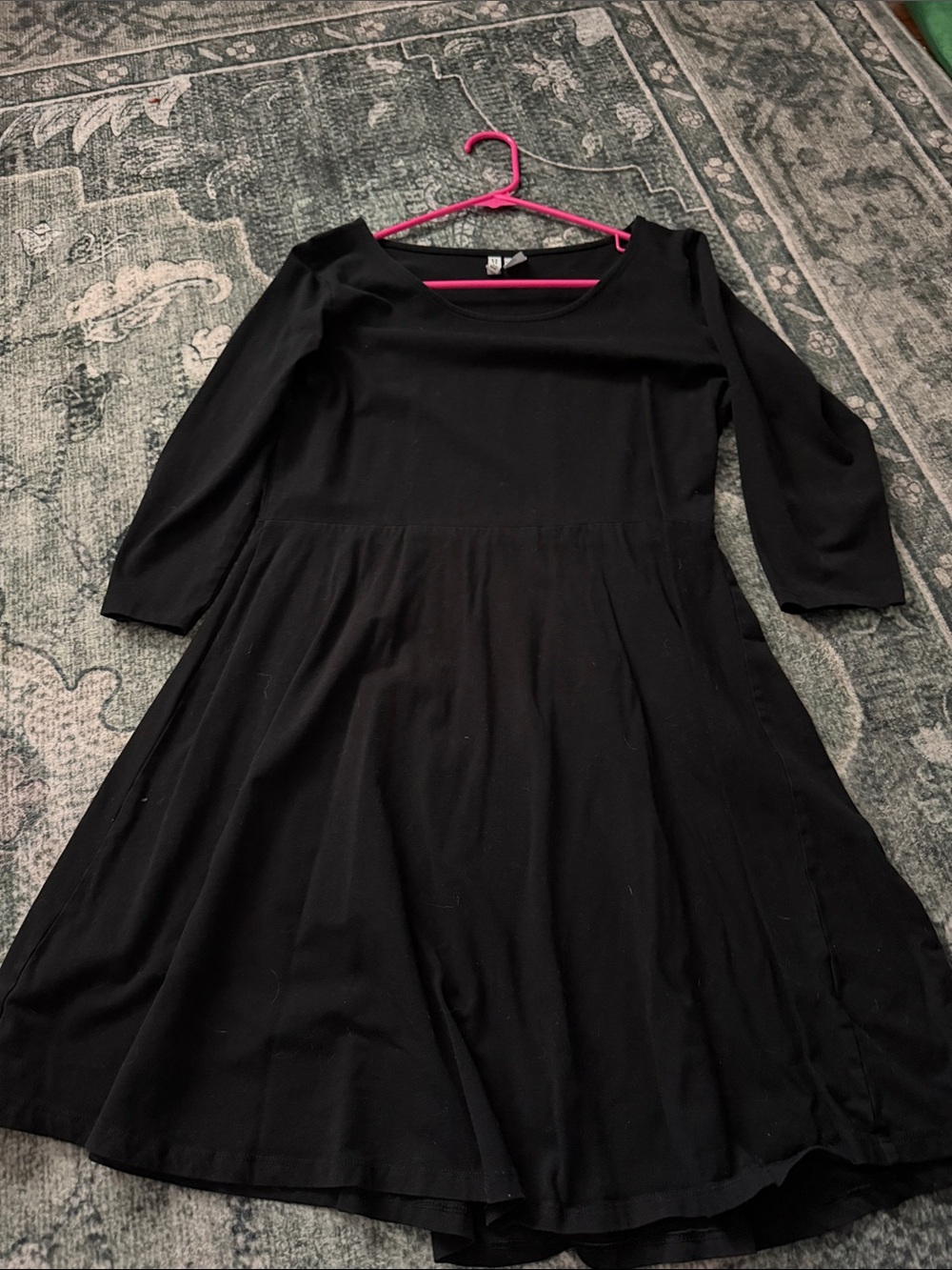 Divided Black Fit & Flare Scoop-Neck Dress